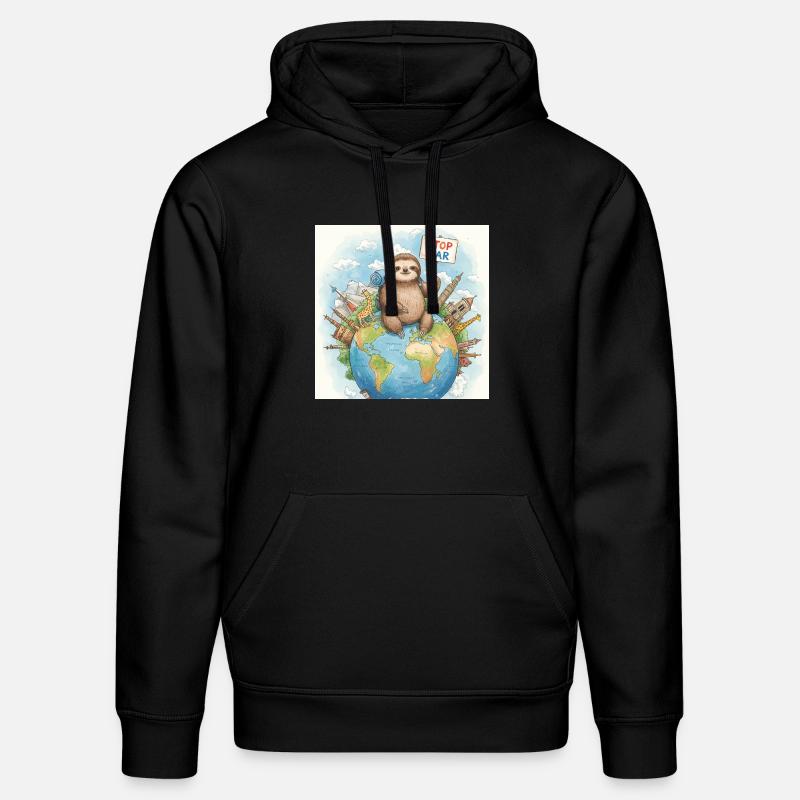 Sloth Wanderer Stop War - Sweat à capuche bio DRUMMER Stanley/Stella Unisexe - noir