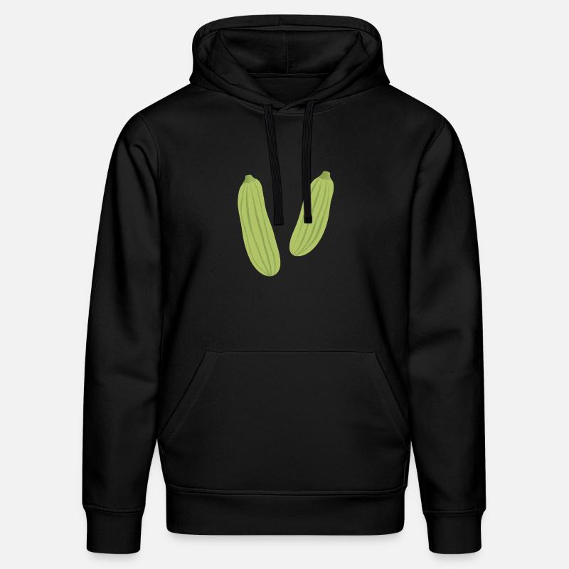 Courgettes rayées - Sweat à capuche bio DRUMMER Stanley/Stella Unisexe - noir