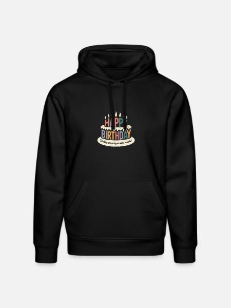 Tillykke med fødselsdagen - Cool Vintage Cartoon Logo - Stanley/Stella DRUMMER økologisk unisex-hoodie - sort