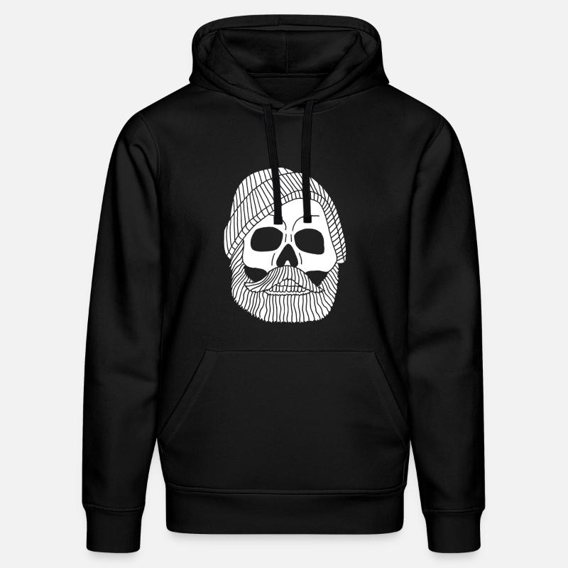 Crâne de marin pêcheur blanc - Sweat à capuche bio DRUMMER Stanley/Stella Unisexe - noir