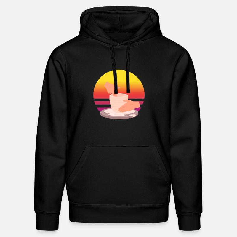 Passion céramique Coucher de soleil - Sweat à capuche bio DRUMMER Stanley/Stella Unisexe - noir