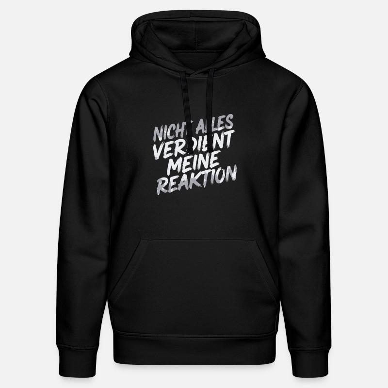 Aucune réaction - je m’en fiche - Sweat à capuche bio DRUMMER Stanley/Stella Unisexe - noir