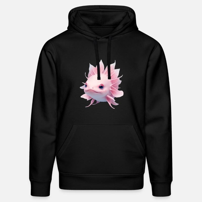 Axolotl Kawaii - Sweat à capuche bio DRUMMER Stanley/Stella Unisexe - noir