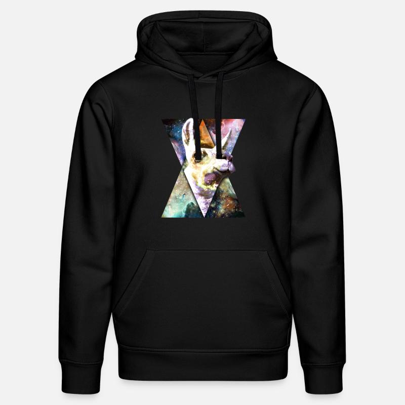 Lamarama dans l'espace - Sweat à capuche bio DRUMMER Stanley/Stella Unisexe - noir