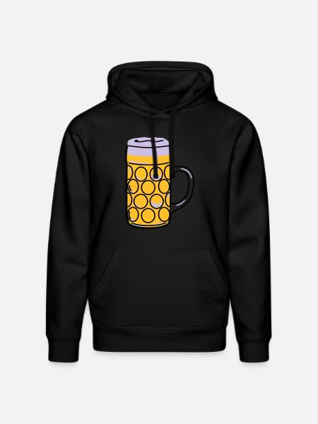 Beer mug, pint, measure - Stanley/Stella DRUMMER Unisex Organic Hoodie - black