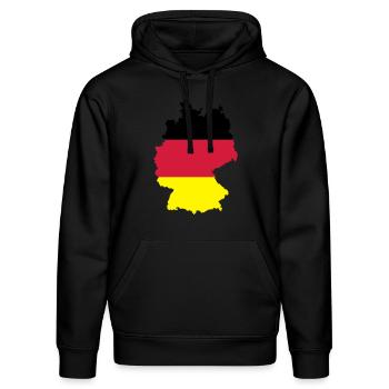 Germany - Stanley/Stella DRUMMER Unisex Organic Hoodie - black - Front - Marisol (170cm) & Nik (191cm)