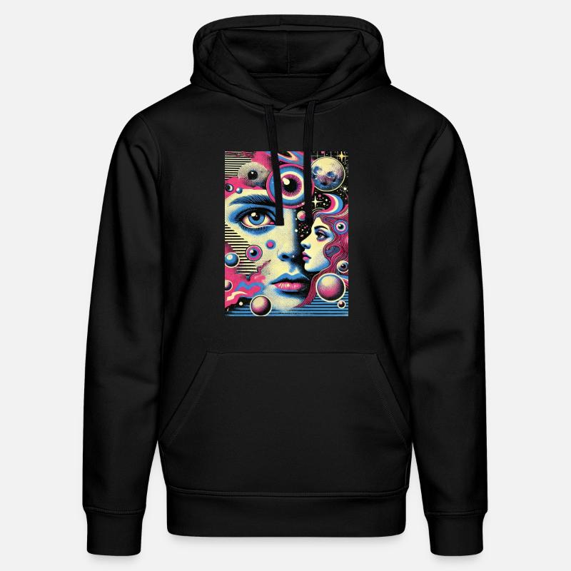 Vision Cosmique - Vue à l’infini - Sweat à capuche bio DRUMMER Stanley/Stella Unisexe - noir