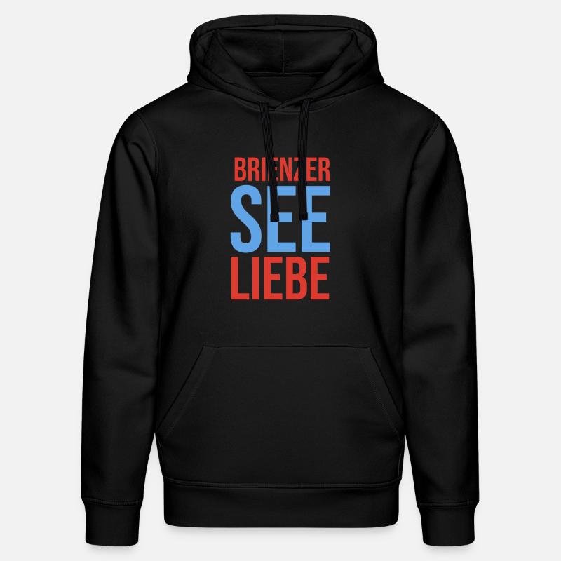 Lac de Brienz Love - Sweat à capuche bio DRUMMER Stanley/Stella Unisexe - noir