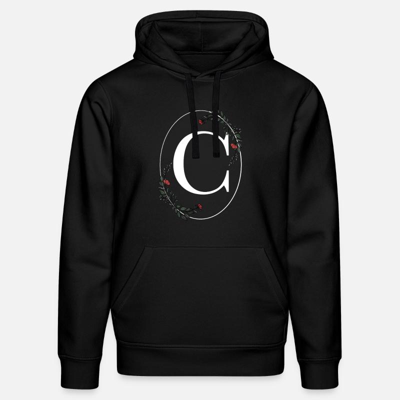 Lettre C - Sweat à capuche bio DRUMMER Stanley/Stella Unisexe - noir