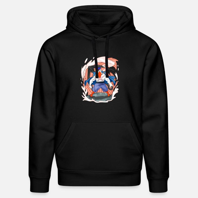 Möwe mit Anker - Stanley/Stella Unisex Bio-Hoodie DRUMMER  - Schwarz