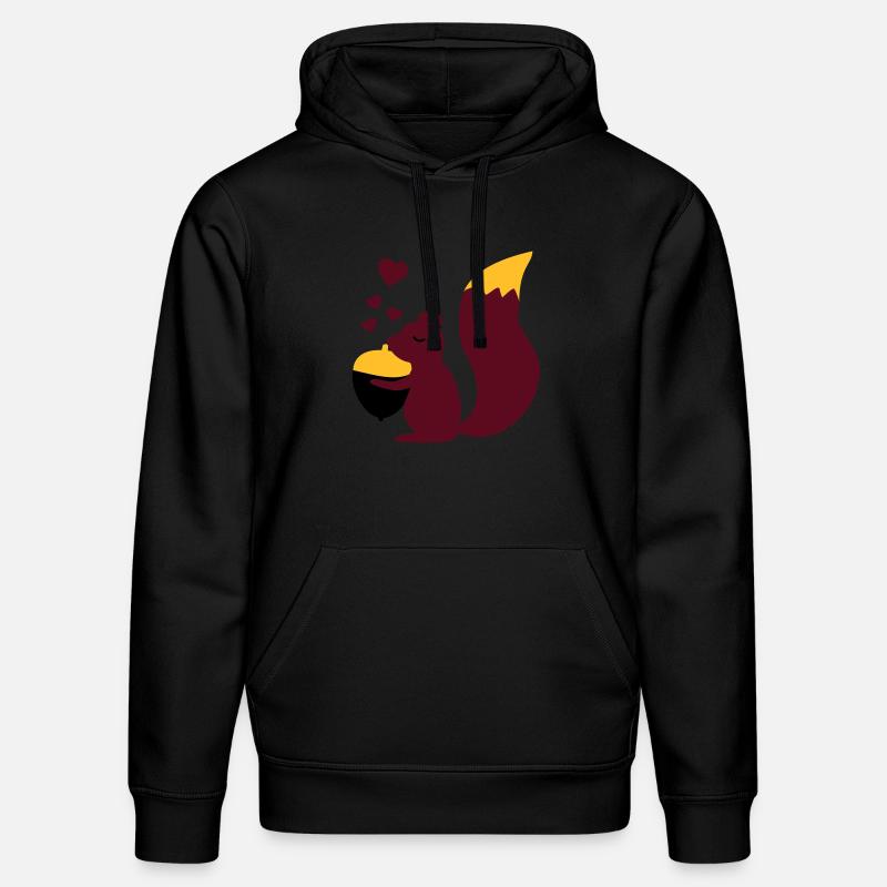 squirell love nuts - Stanley/Stella Unisex Bio-Hoodie DRUMMER  - Schwarz
