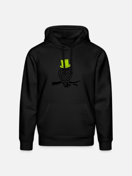 owl sir - Stanley/Stella DRUMMER Unisex Organic Hoodie - black