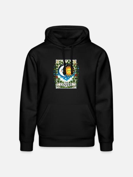 The Lovers Tarot - Stanley/Stella DRUMMER Unisex Organic Hoodie - black