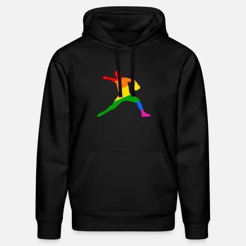Regenbogen Baseball Player Geschenk - Stanley/Stella Unisex Bio-Hoodie DRUMMER  - Schwarz