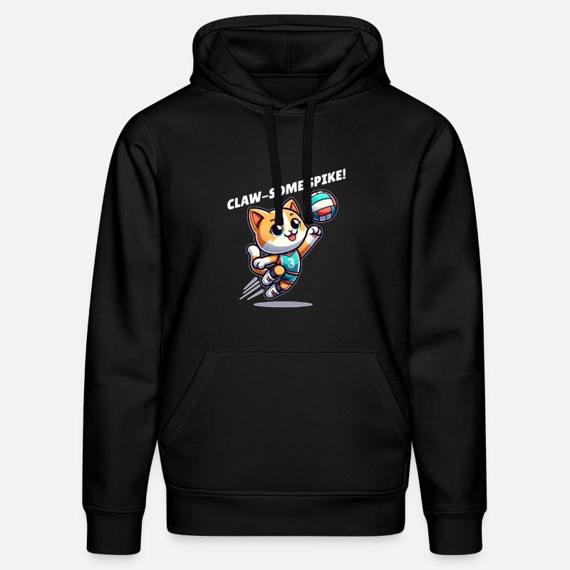 Volley-ball pour chat - Sweat à capuche bio DRUMMER Stanley/Stella Unisexe - noir