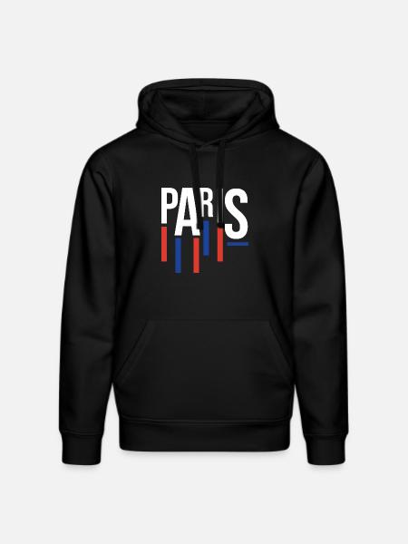 Pariser Typografie mit Flaggenakzenten - Stanley/Stella Unisex Bio-Hoodie DRUMMER - Schwarz