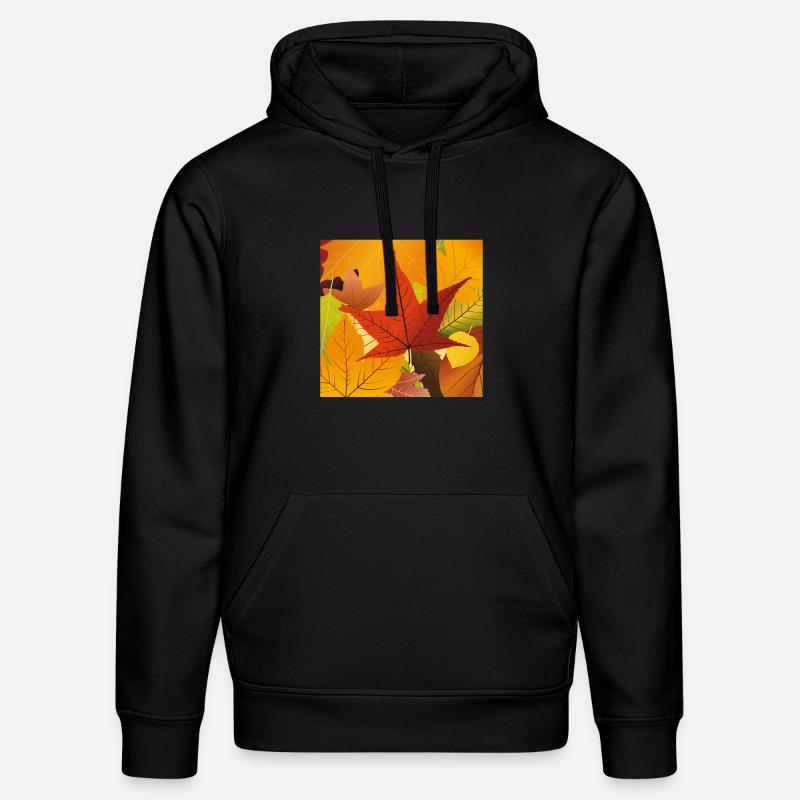 Feuilles d’automne - Sweat à capuche bio DRUMMER Stanley/Stella Unisexe - noir