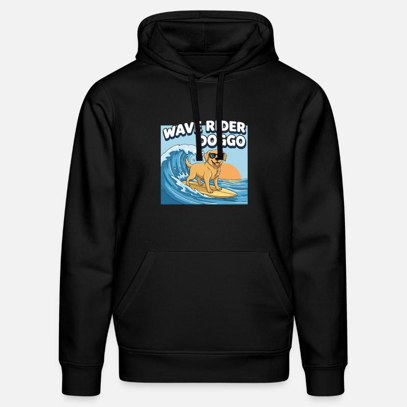 Surfeur Chien Surf - Sweat à capuche bio DRUMMER Stanley/Stella Unisexe - noir
