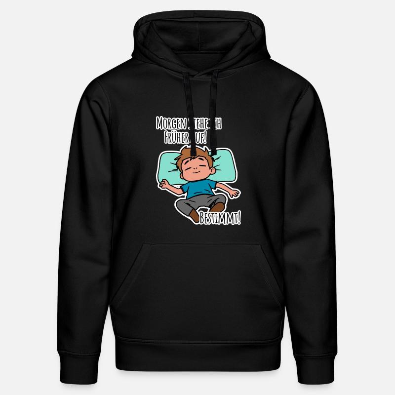 Morgenmuffel? Früh aufstehen oder faulenzen? - Stanley/Stella Unisex Bio-Hoodie DRUMMER  - Schwarz