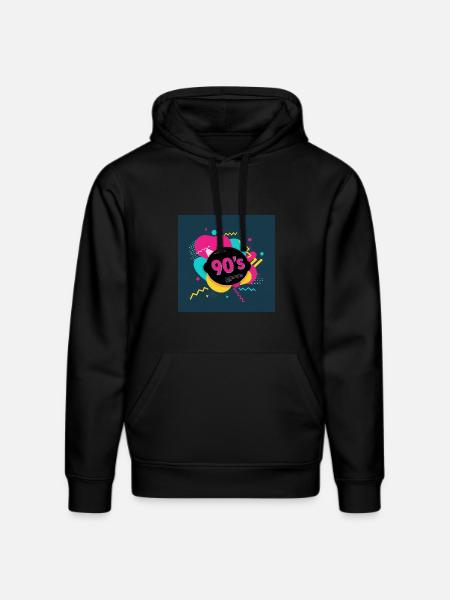 90s vibes - Stanley/Stella DRUMMER Unisex Organic Hoodie - black
