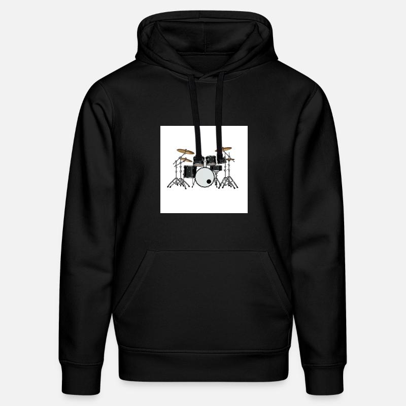Das Schlagzeug: Rhythmus im Blut - Stanley/Stella Unisex Bio-Hoodie DRUMMER  - Schwarz