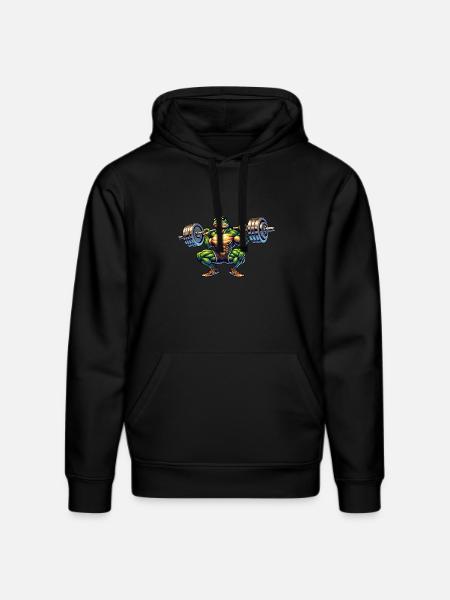 Frog Toad Toad Barbell Gym Fitness Workout - Stanley/Stella DRUMMER Unisex Organic Hoodie - black