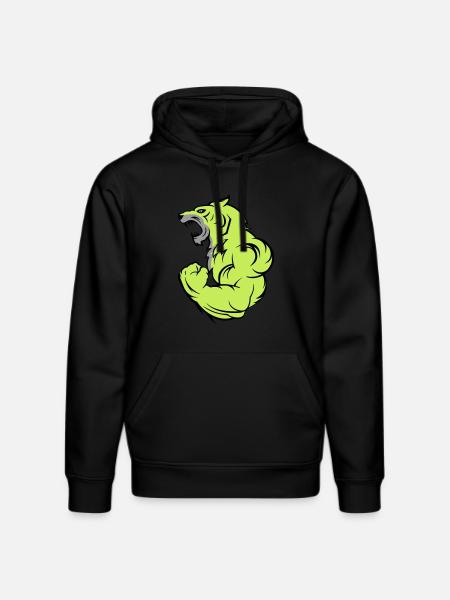 strong tiger 02 - Stanley/Stella Unisex Bio-Hoodie DRUMMER - Schwarz