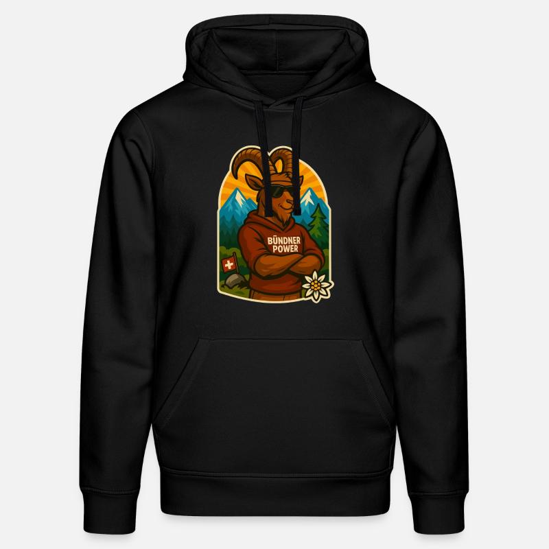 Puissance des Grisons - Sweat à capuche bio DRUMMER Stanley/Stella Unisexe - noir