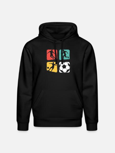 Fussball Design - Junge & Mädchen - Stanley/Stella Unisex Bio-Hoodie DRUMMER - Schwarz