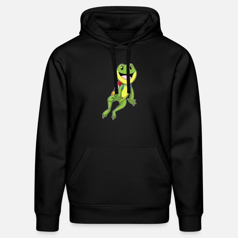 Frosch mit Jetpack - Stanley/Stella Unisex Bio-Hoodie DRUMMER  - Schwarz