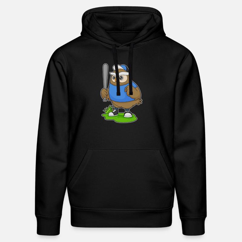 Eule Baseball Baseballschläger - Stanley/Stella Unisex Bio-Hoodie DRUMMER  - Schwarz