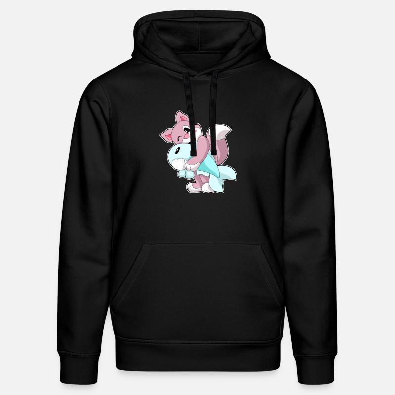 Poisson-chat - Sweat à capuche bio DRUMMER Stanley/Stella Unisexe - noir