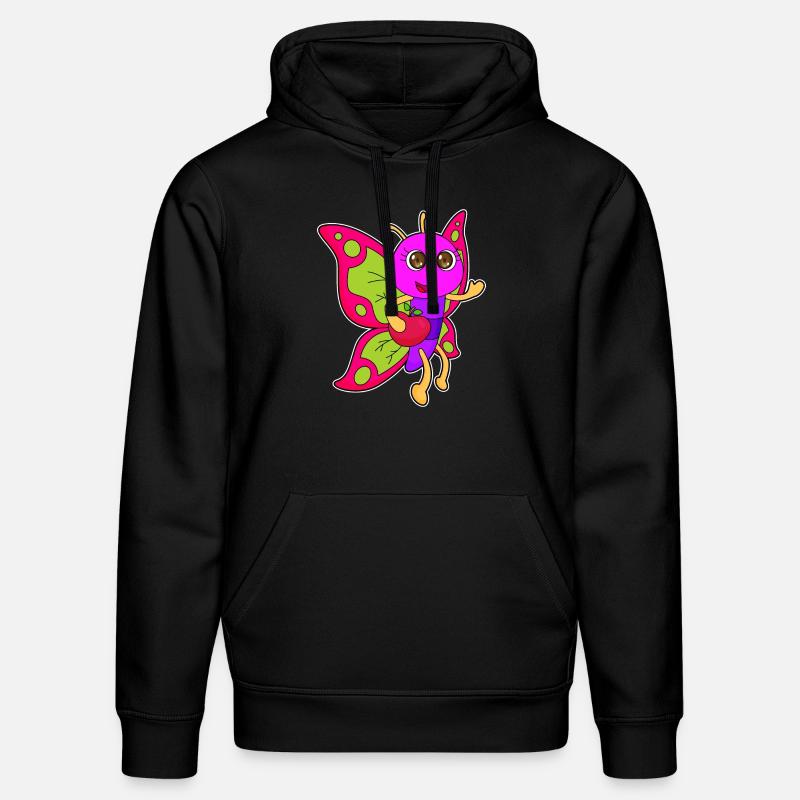 Butterfly Apple Fruit - Sweat à capuche bio DRUMMER Stanley/Stella Unisexe - noir