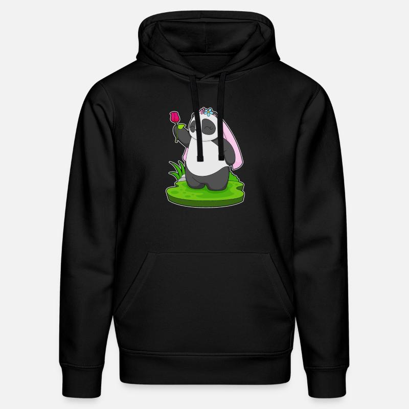 Panda Bride Rose Mariage - Sweat à capuche bio DRUMMER Stanley/Stella Unisexe - noir