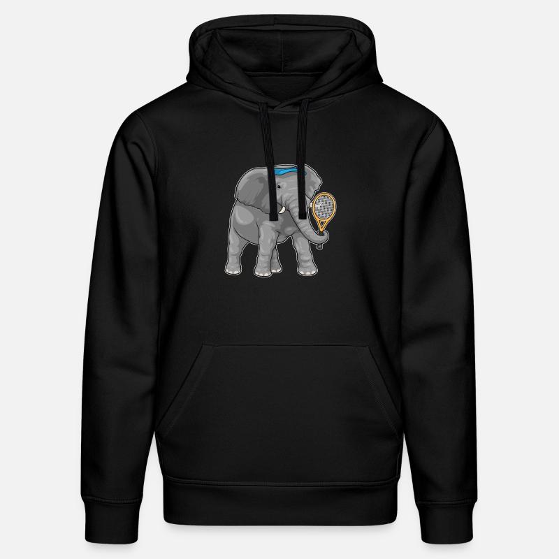 Raquette de tennis d’éléphant - Sweat à capuche bio DRUMMER Stanley/Stella Unisexe - noir