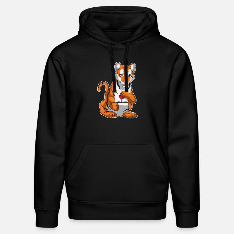 Tiger Gamer Controller - Stanley/Stella Unisex Bio-Hoodie DRUMMER - Schwarz