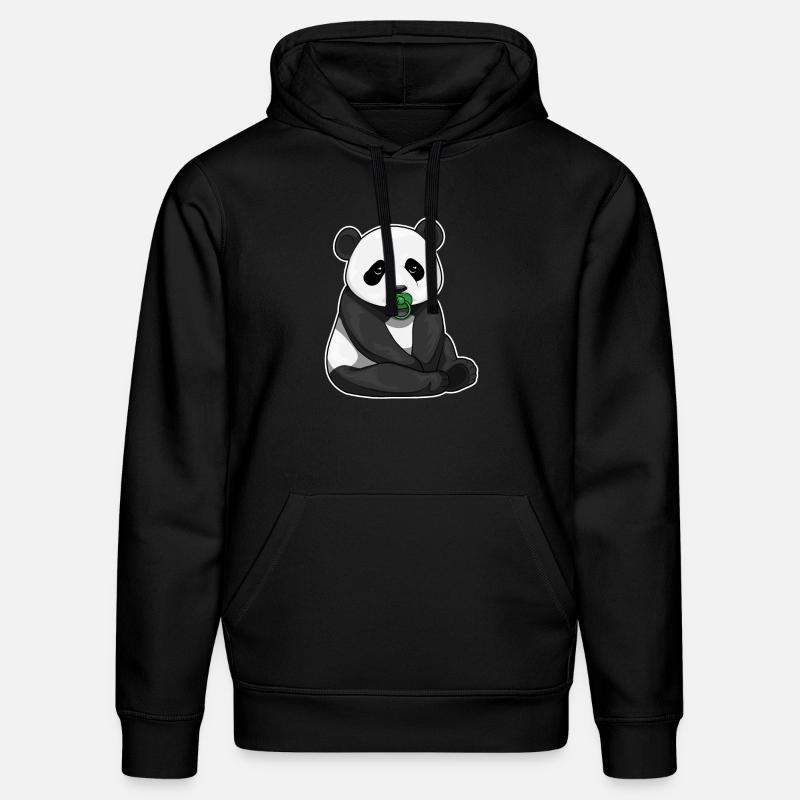 Sucette panda - Sweat à capuche bio DRUMMER Stanley/Stella Unisexe - noir