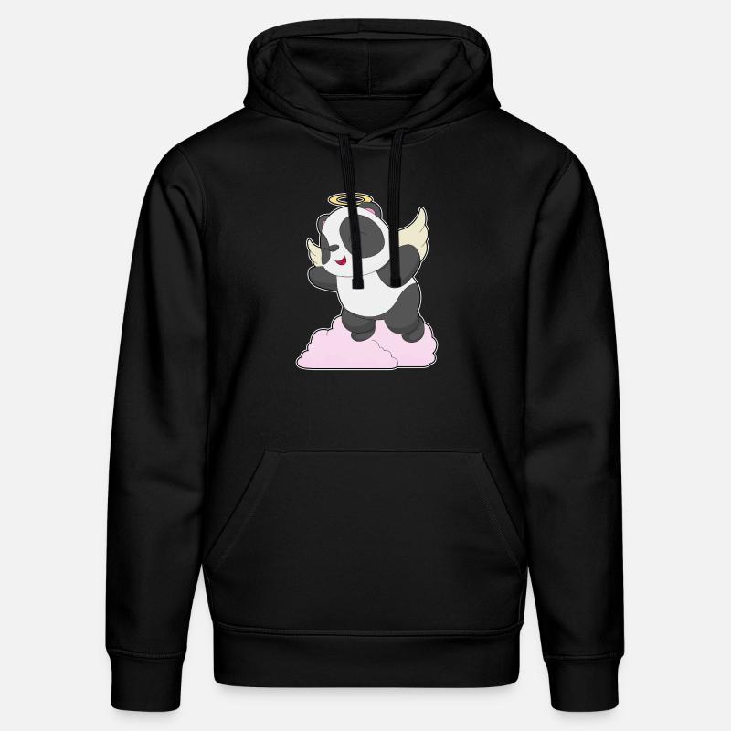 Panda Ange Ange Ailes - Sweat à capuche bio DRUMMER Stanley/Stella Unisexe - noir