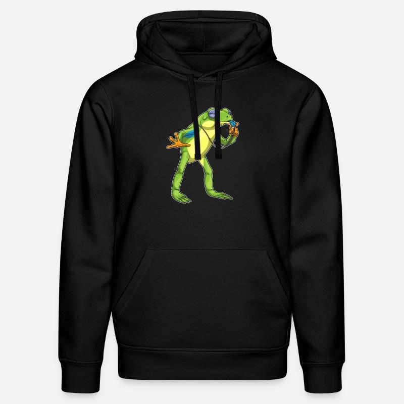 Sifflet d’arbitre Frog - Sweat à capuche bio DRUMMER Stanley/Stella Unisexe - noir