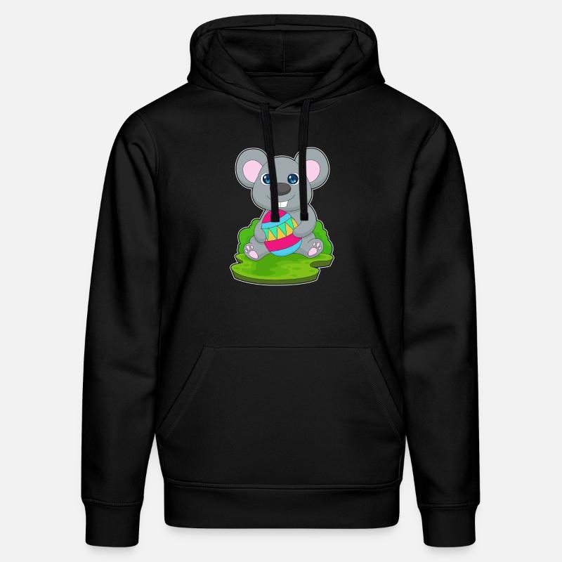 Mouse Easter Easter Egg - Stanley/Stella DRUMMER Unisex Organic Hoodie - black