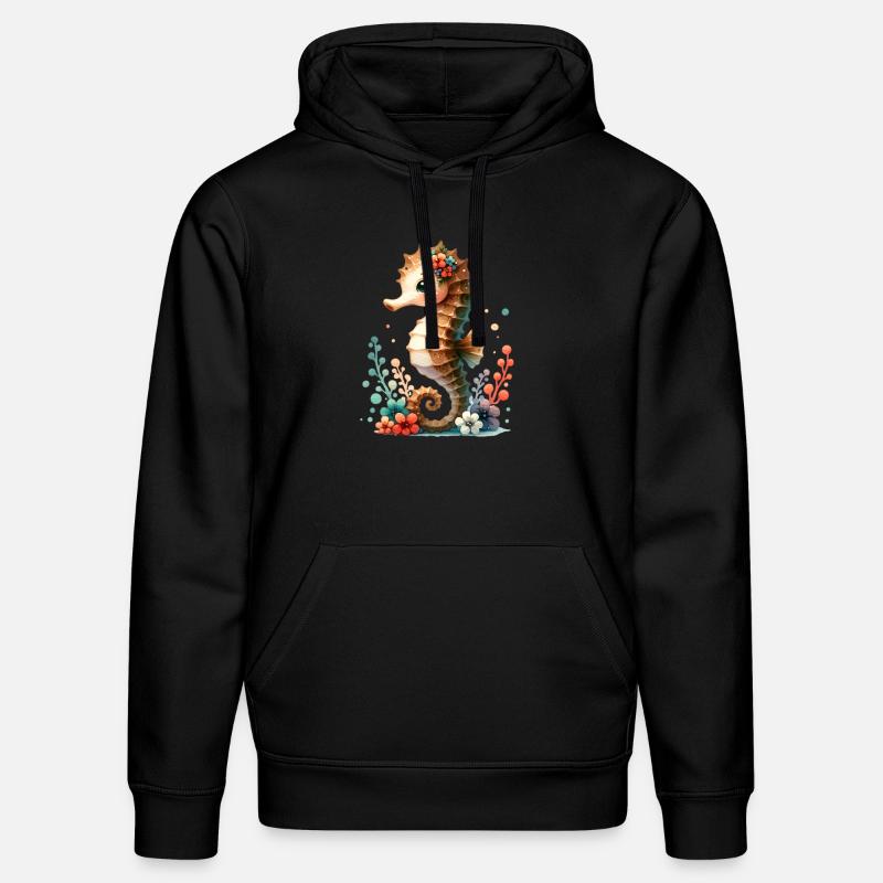Seepferd Seepferdchen - Stanley/Stella Unisex Bio-Hoodie DRUMMER  - Schwarz