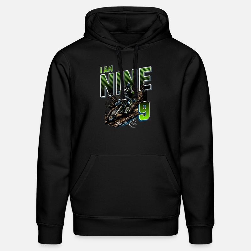 9e anniversaire de motocross - Sweat à capuche bio DRUMMER Stanley/Stella Unisexe - noir