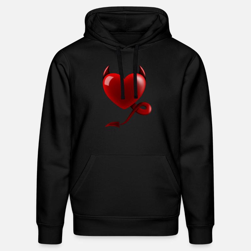 Cadeau Heart Devil Design - Sweat à capuche bio DRUMMER Stanley/Stella Unisexe - noir