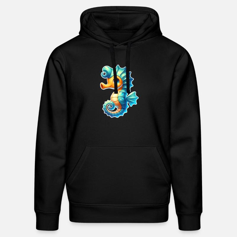 Seepferd Seepferdchen - Stanley/Stella Unisex Bio-Hoodie DRUMMER  - Schwarz