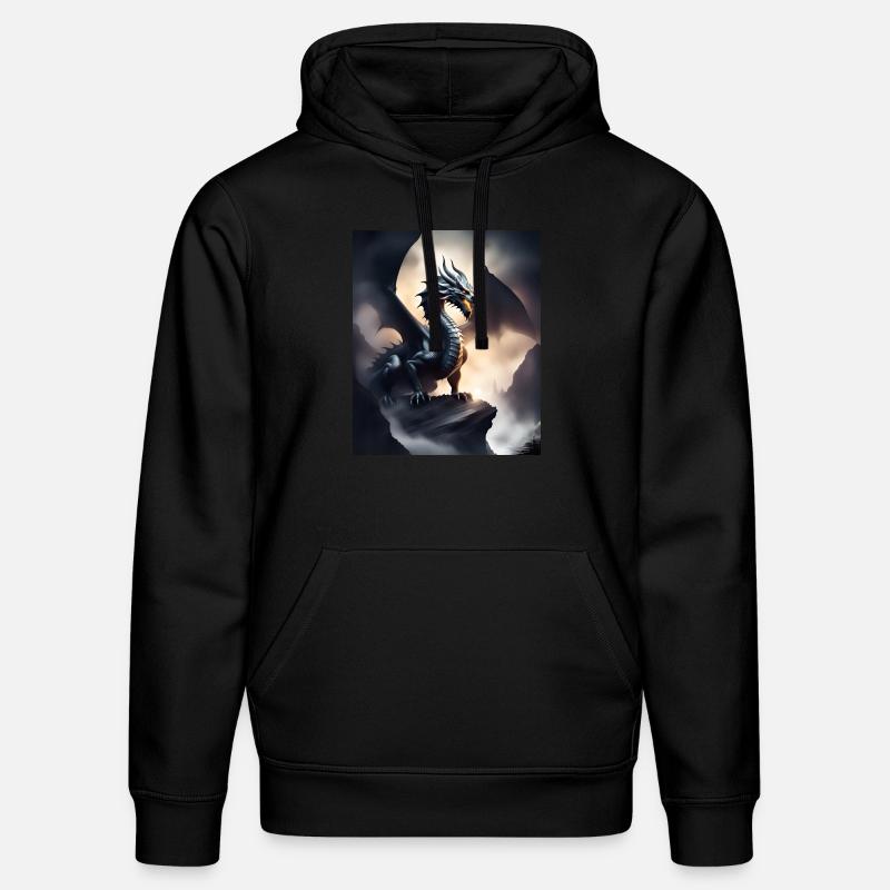 dragon de l’ombre sombre - Sweat à capuche bio DRUMMER Stanley/Stella Unisexe - noir