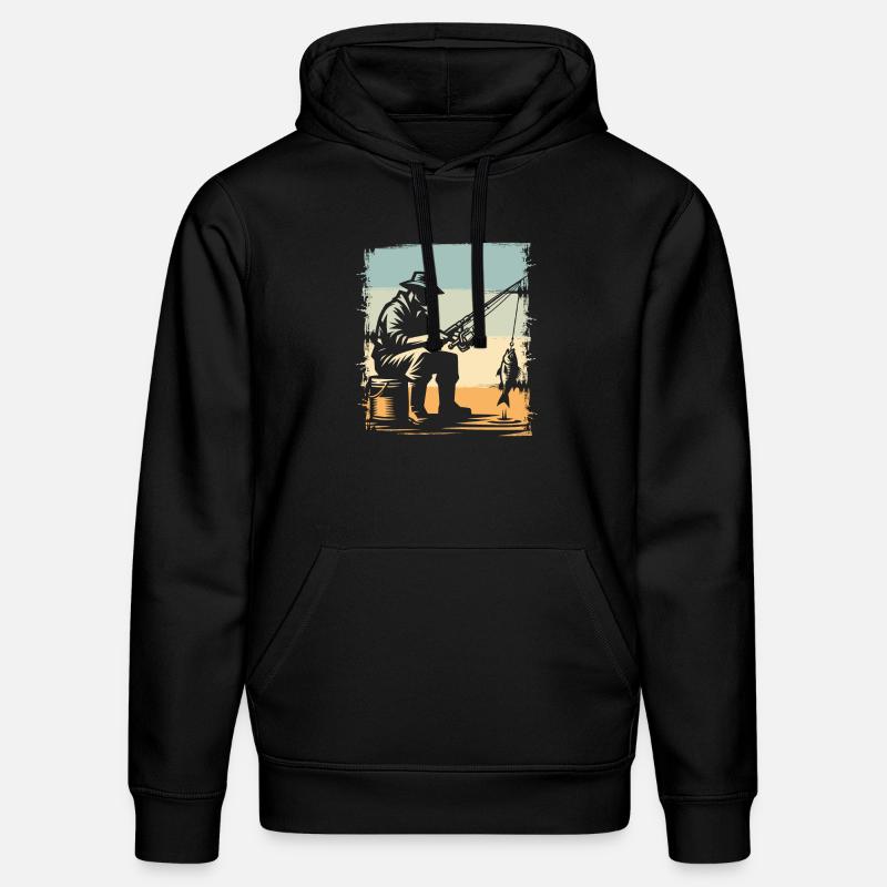 Pêche Pêcheurs Pêche - Sweat à capuche bio DRUMMER Stanley/Stella Unisexe - noir
