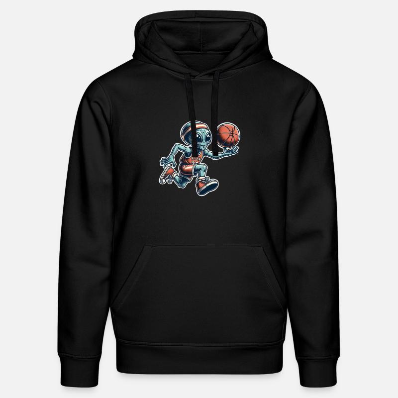 Alien Basketball Dunking - Sweat à capuche bio DRUMMER Stanley/Stella Unisexe - noir
