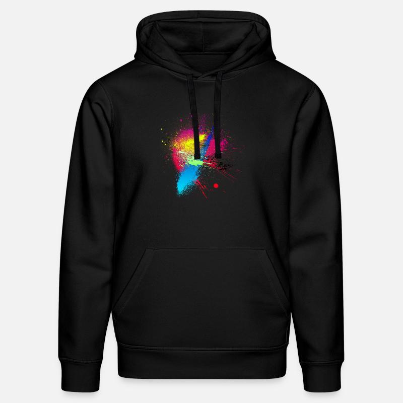 Design Abstrait Peinture - Sweat à capuche bio DRUMMER Stanley/Stella Unisexe - noir