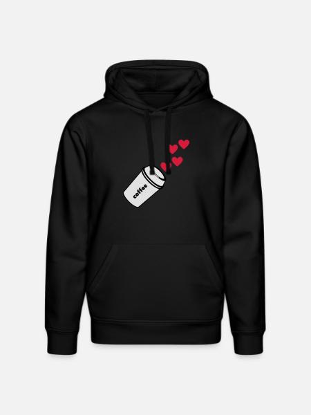 coffe love Kaffee Liebe - Stanley/Stella Unisex Bio-Hoodie DRUMMER  - Schwarz