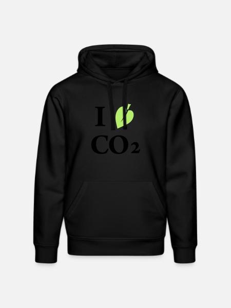 i love co2 - Stanley/Stella DRUMMER Unisex Organic Hoodie - black